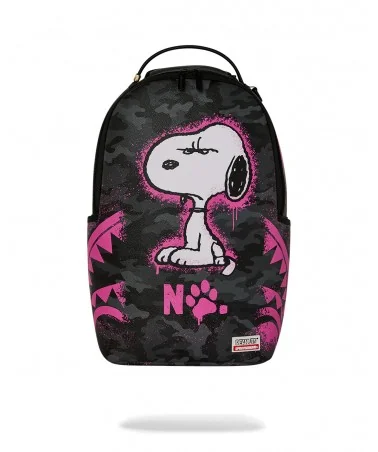 Sprayground NY - Penauts Snoopy Pink Stencil BackPack - Black/Pink