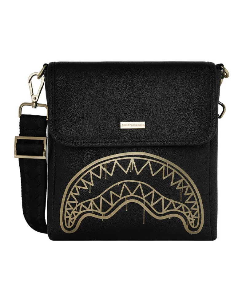 Sprayground - That Gold Drap Messenger Sling - Black