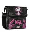 Sprayground NY - Peanuts Snoopy Pink Stencil Messenger Sling - Black / Pink