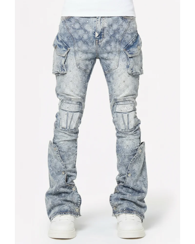 Guapi Clothing - Waxed Calligraphy Denim - Obsidian Black