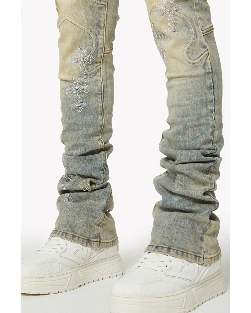 Guapi Clothing - Faded Cross Denim V2 Denim - Washed Blue