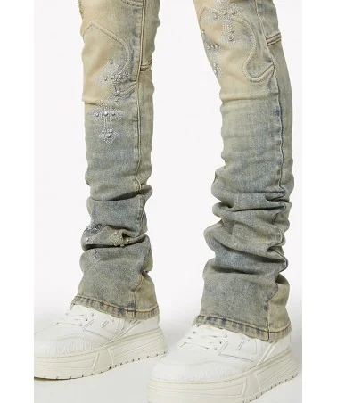 Guapi Clothing - Faded Cross Denim V2 Denim - Washed Blue