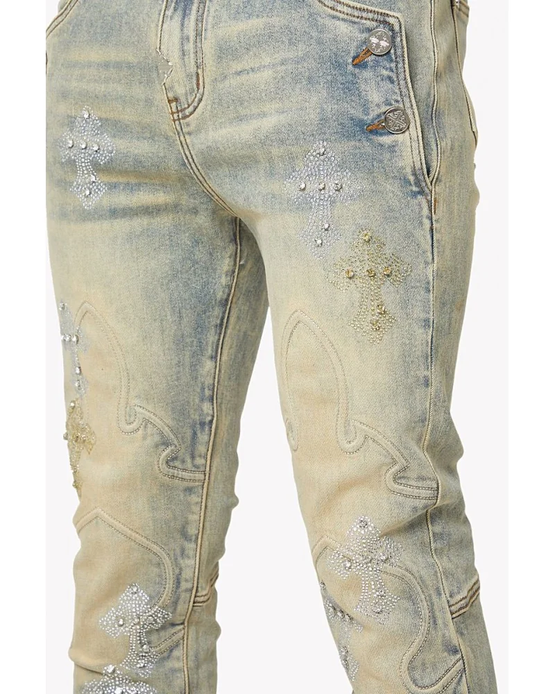 Guapi Clothing - Waxed Calligraphy Denim - Obsidian Black