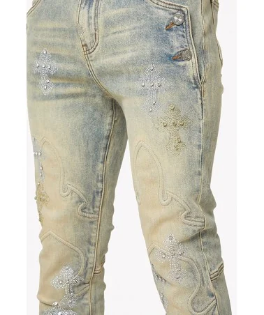 Guapi Clothing - Waxed Calligraphy Denim - Obsidian Black