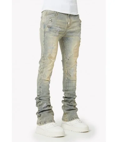 Guapi Clothing - Waxed Calligraphy Denim - Obsidian Black