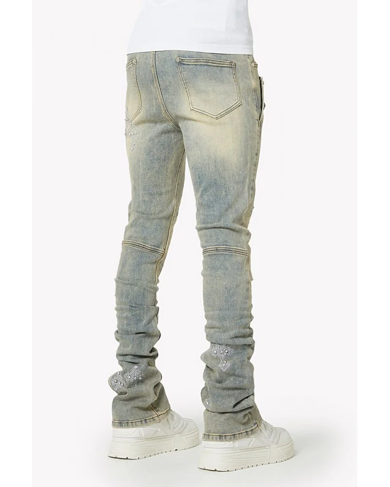 Guapi Clothing - Faded Cross Denim V2 Denim - Washed Blue