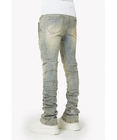 Guapi Clothing - Waxed Calligraphy Denim - Obsidian Black