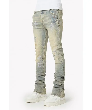 Guapi Clothing - Waxed Calligraphy Denim - Obsidian Black