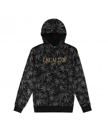 Cayler & Sons GL - Legalize It Hoody - Black Leaves/Gold