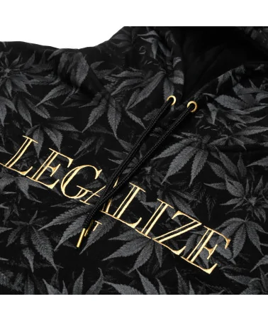 Cayler & Sons GL - Legalize It Hoody - Black Leaves/Gold