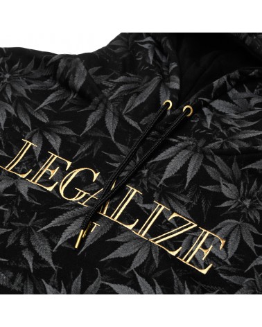 Cayler & Sons GL - Legalize It Hoody - Black Leaves/Gold