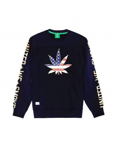 Cayler & Sons GL - United We Smoke Crewneck - Navy/Usa/Gold