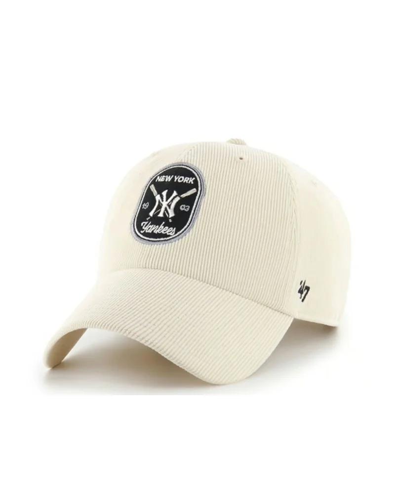 47 Brand -  New York Yankees Cross Patch Corduroy cap - Off White