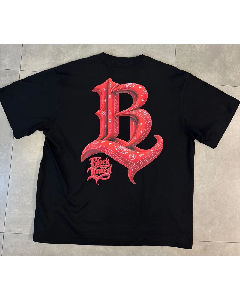 Block Limited - Bandana Boxy Fit Tshirt - Black