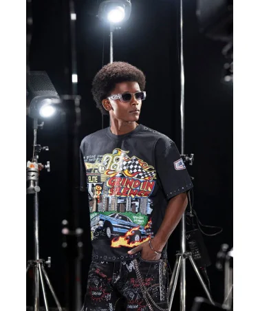 Elite Premium Jeans - Unfazed Embellished Hoodie - Black