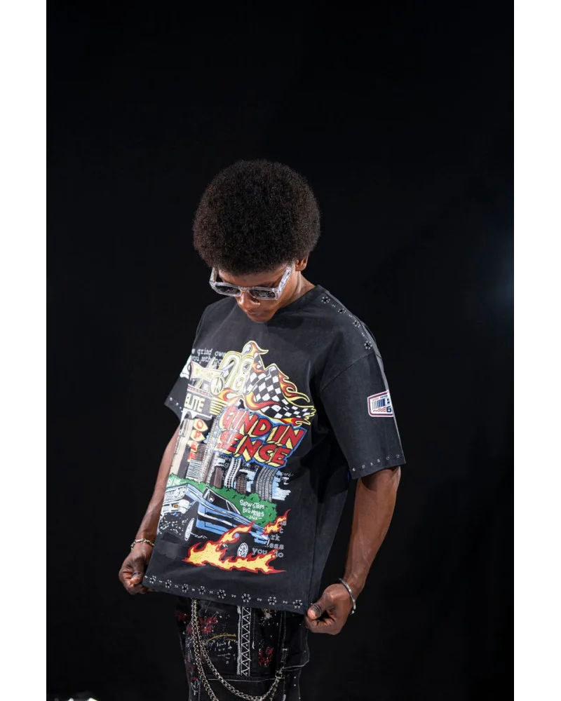 Elite Premium Jeans - Unfazed Embellished Hoodie - Black