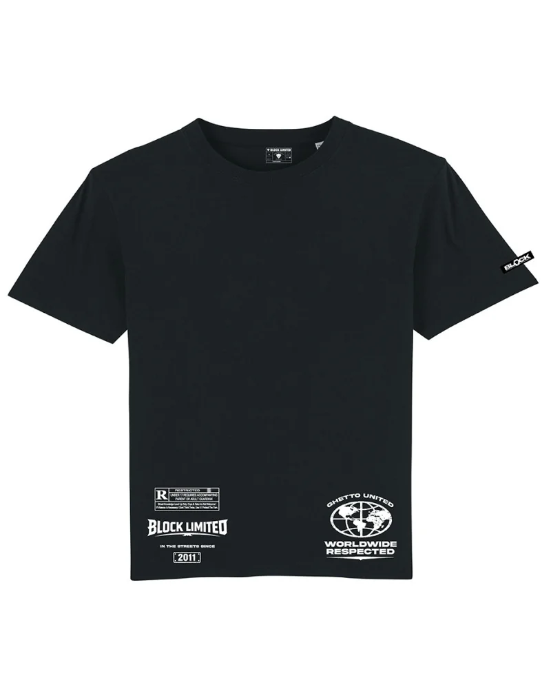 Block Limited - Bandana Boxy Fit Tshirt - Black | blockshops