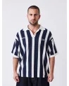 Project X Paris - Classic Polo Stripes - Cream / Navy