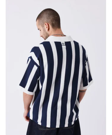 Project X Paris - Classic Polo Stripes - Cream / Navy