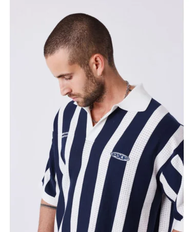 Project X Paris - Classic Polo Stripes - Cream / Navy