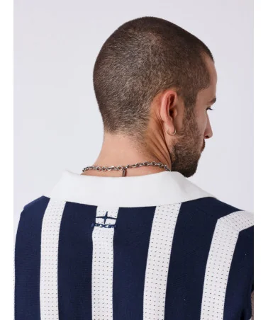 Project X Paris - Classic Polo Stripes - Cream / Navy