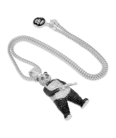 King Ice - Panda Man Necklace - 14K Gold / 2.5"