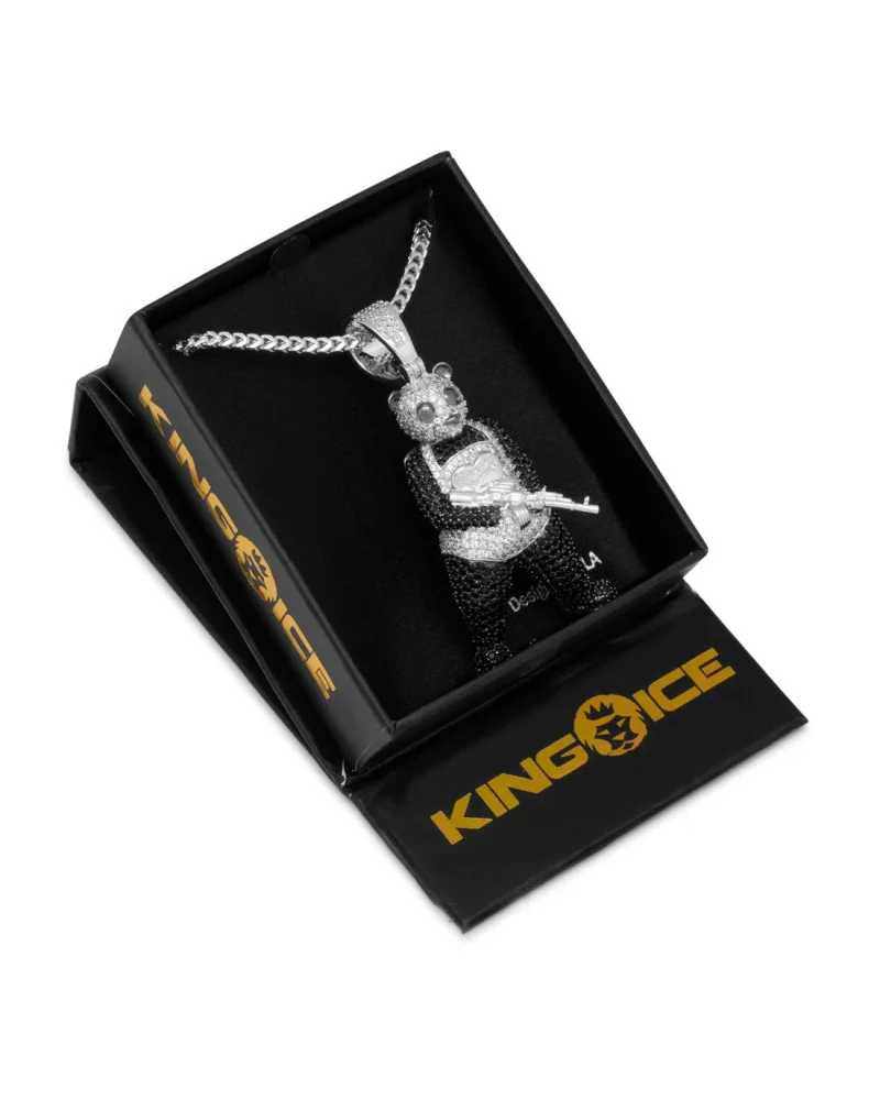 King Ice - Panda Man Necklace - 14K Gold / 2.5"