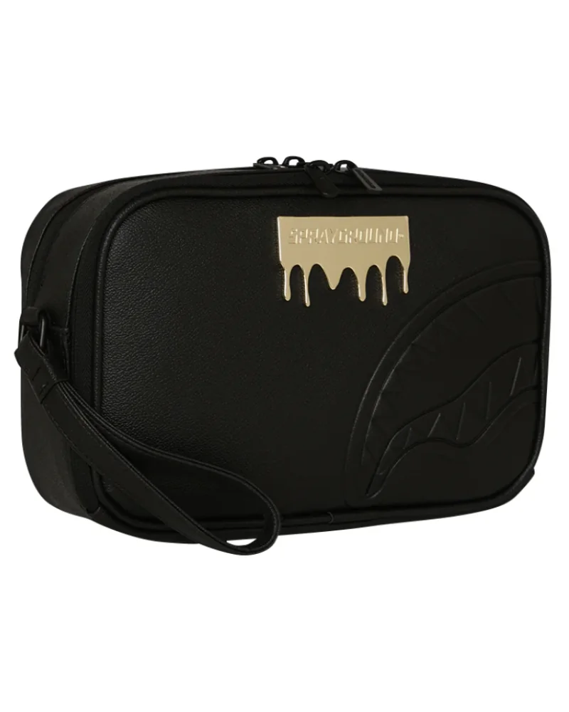 Sprayground NY - Gold Brick Lux Brick Toletry Brick- Black / Gold