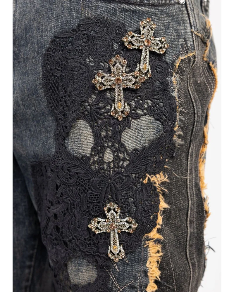 Guapi Clothing - Waxed Calligraphy Denim - Obsidian Black