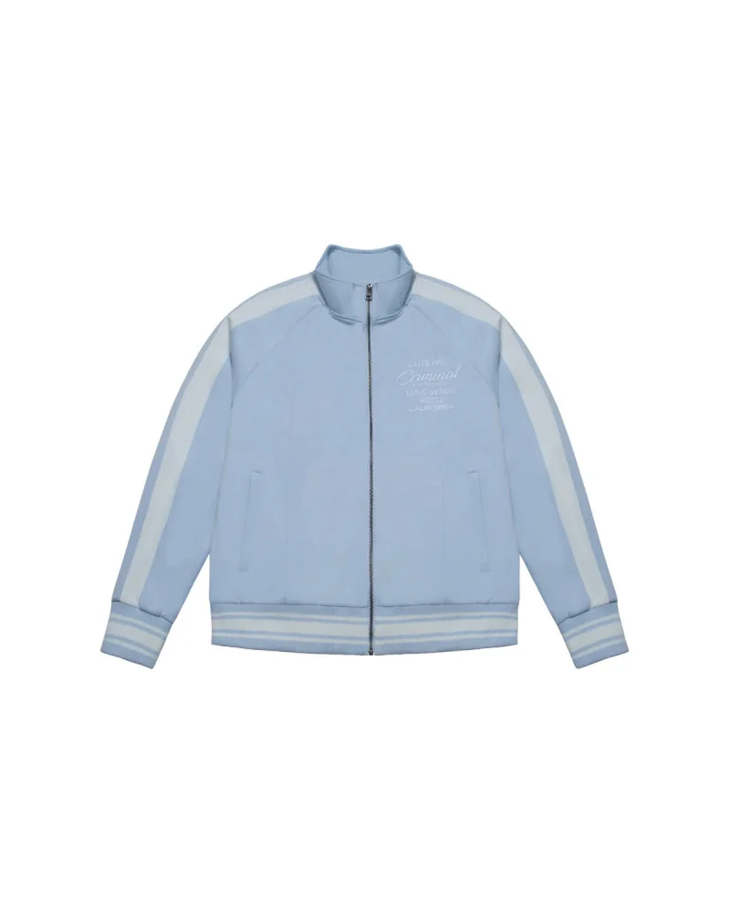 Criminal Damage - Pin Tuck Track Top - Blue/Off White