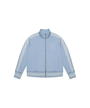 Criminal Damage - Pin Tuck Track Top - Blue/Off White