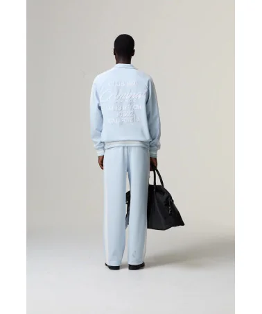 Criminal Damage - Pin Tuck Track Top - Blue/Off White