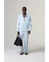 Criminal Damage - Pin Tuck Track Top - Blue/Off White
