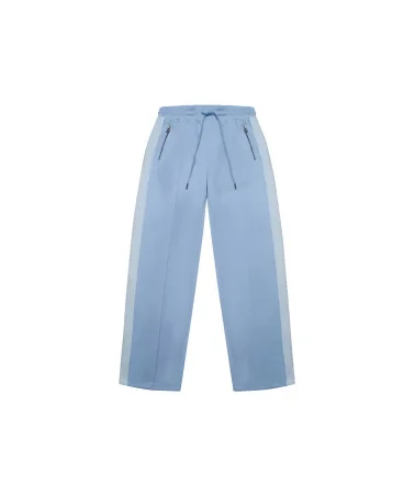 Criminal Damage - Pin Tuck Track Pant - Blue/Off White