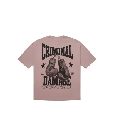 Criminal Damage - Boxing Gym T-Shirt - Pink