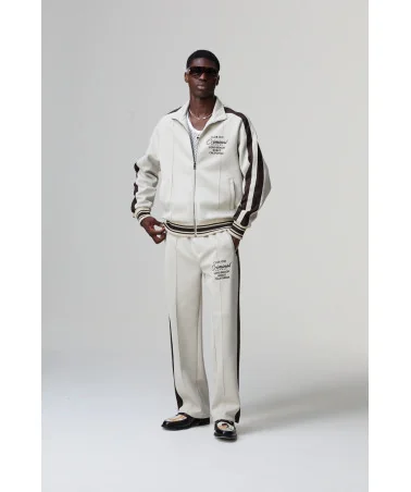 Criminal Damage - Pin Tuck Track Pant - Stone/Brown