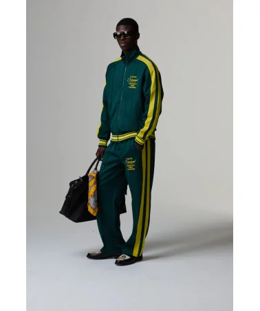 Criminal Damage - Pin Tuck Track Top - Green/Yellow