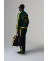 Criminal Damage - Pin Tuck Track Top - Green/Yellow