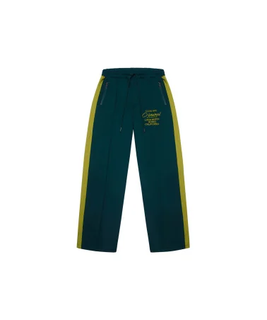 Criminal Damage - Pin Tuck Track Pant - Green/Yellow