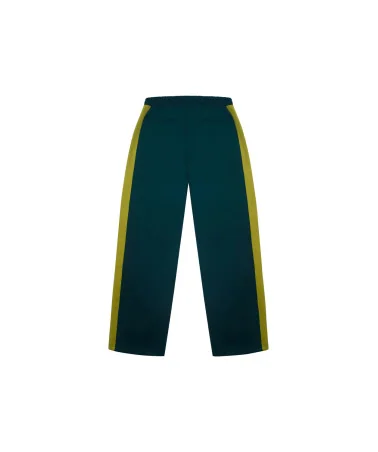 Criminal Damage - Pin Tuck Track Pant - Green/Yellow