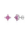 APORRO BRAND - S925 Solid Clover Cut Stud Earrings - Pink