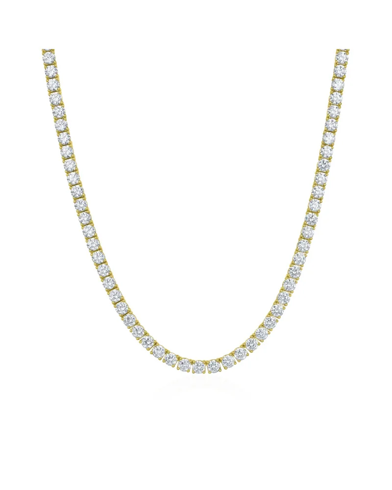 APORRO BRAND - Iced Tennis Chain - 5mm - Yellow Gold
