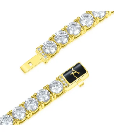 APORRO BRAND - Iced Tennis Chain - 5mm - Yellow Gold