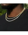APORRO BRAND - Iced Tennis Chain - 5mm - Yellow Gold