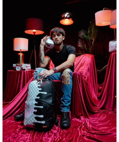 Sprayground NY - Penauts Snoopy Pink Stencil BackPack - Black/Pink