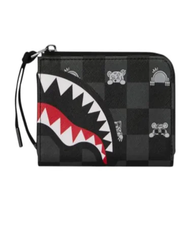 Sprayground - Peeking Character Check Wall - Black