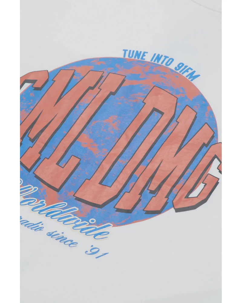 Criminal Damage - Worldwide Radio Tee - White