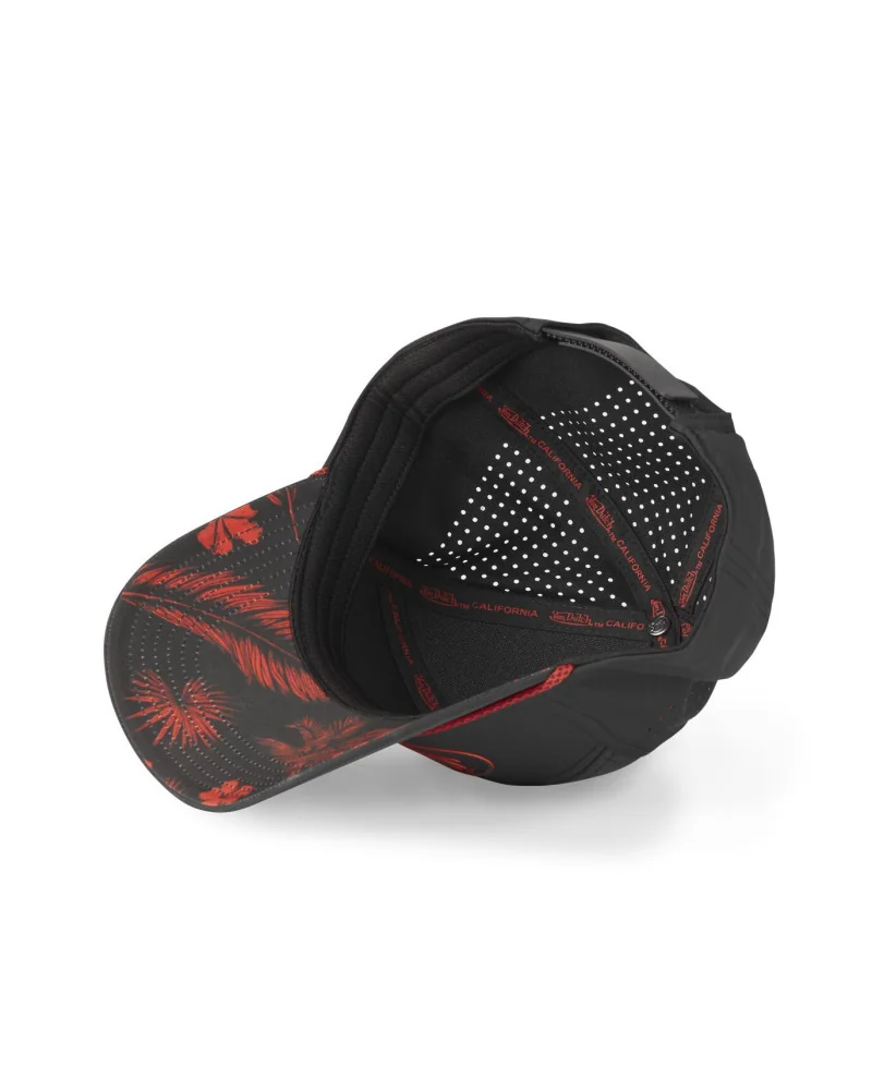 Von Dutch - 6 Panel Silicone Cord - Black / Red