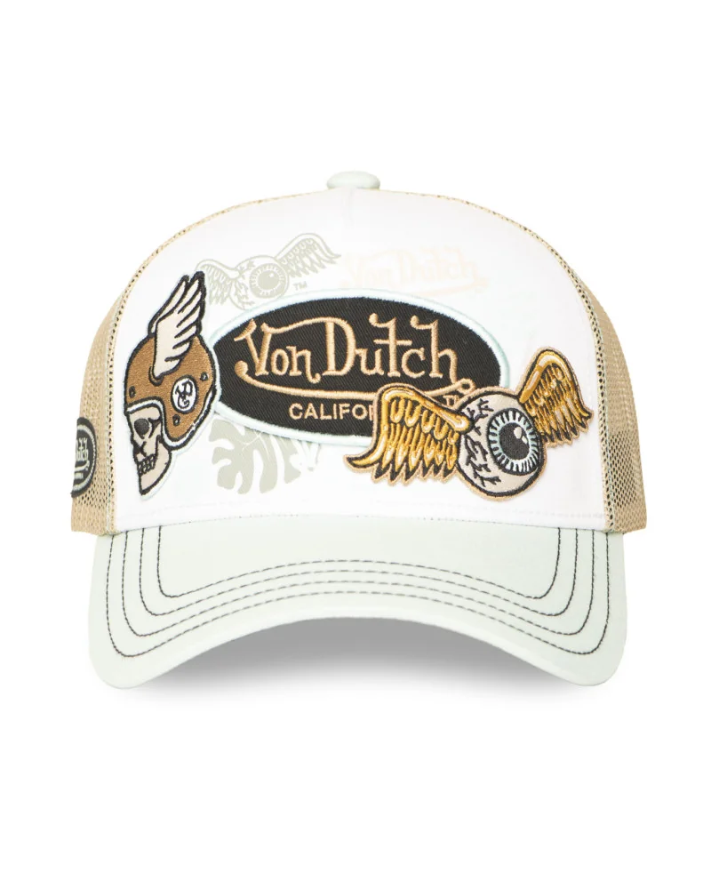 Von Dutch - Patches Trucker cap - Green/blue/White