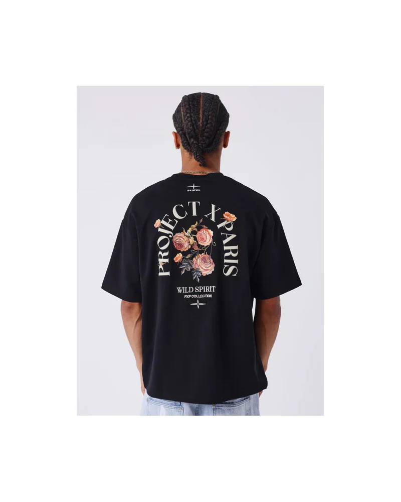 Project X Paris - Floral Tee - Black